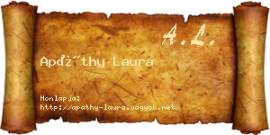 Apáthy Laura névjegykártya
