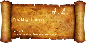 Apáthy Laura névjegykártya