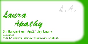 laura apathy business card